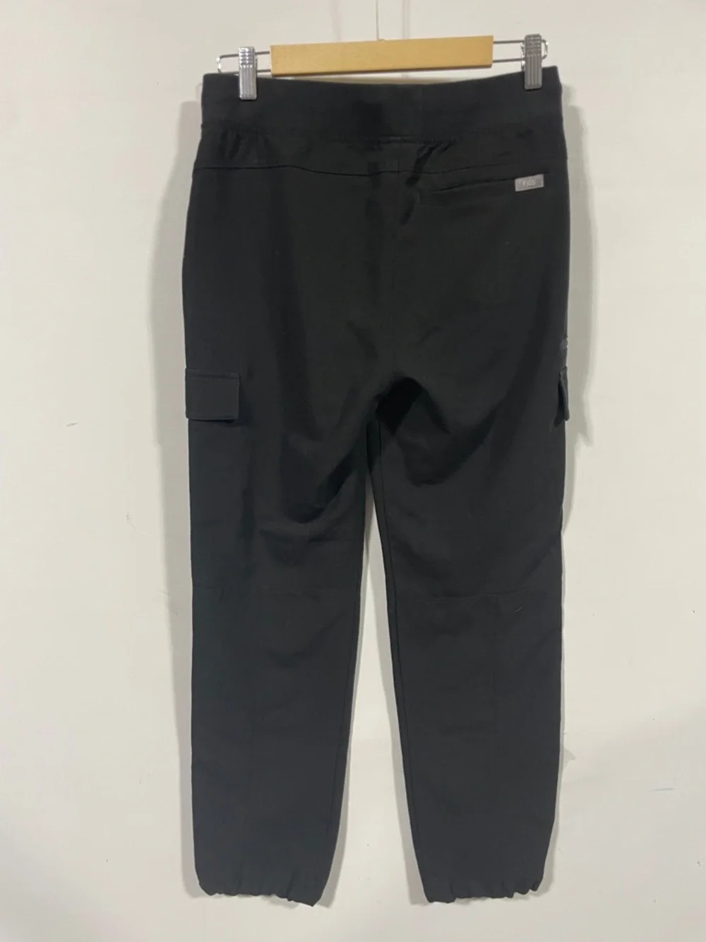 Figs technical collection Men's Black Cargo Jogger Pants with Drawstring Waist